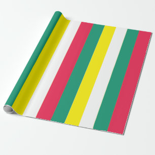 Colourful Summer Stripes Wrapping Paper
