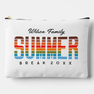 Colourful Summer Sunset Beach Family Vacation  Accessory Pouch