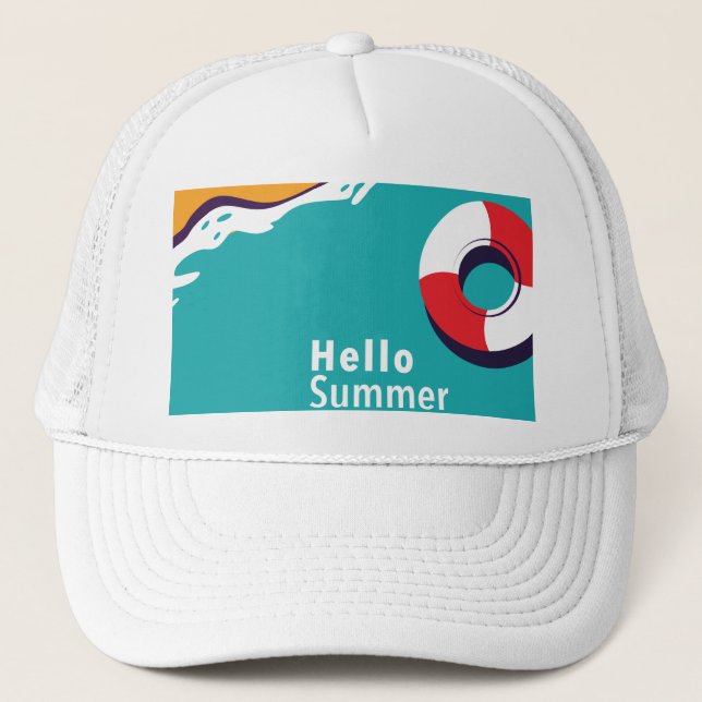 Colourful summer trucker hat (Front)