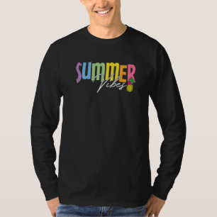 Colourful Summer Vibes Pineapple Graphic T-Shirt