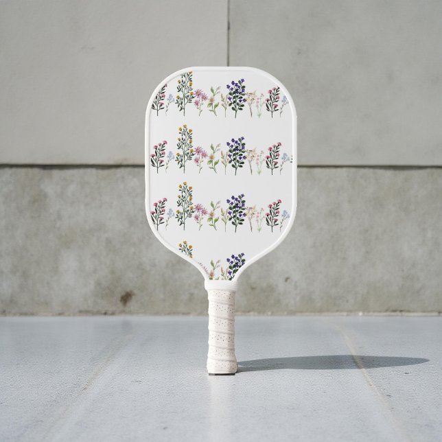 Colourful Summer Wildflower Pattern Pickleball Paddle (Creator Uploaded)
