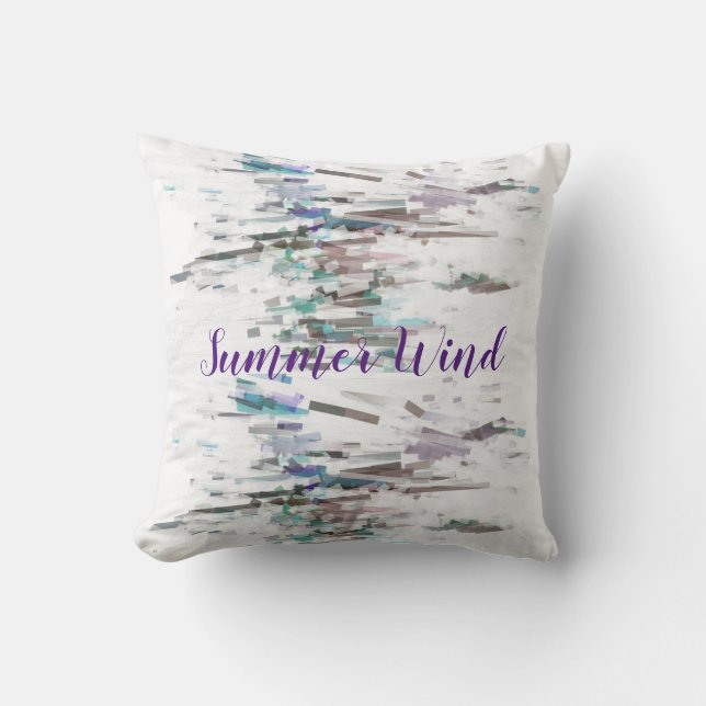 Colourful Summer Wind Throw Pillow (Front)