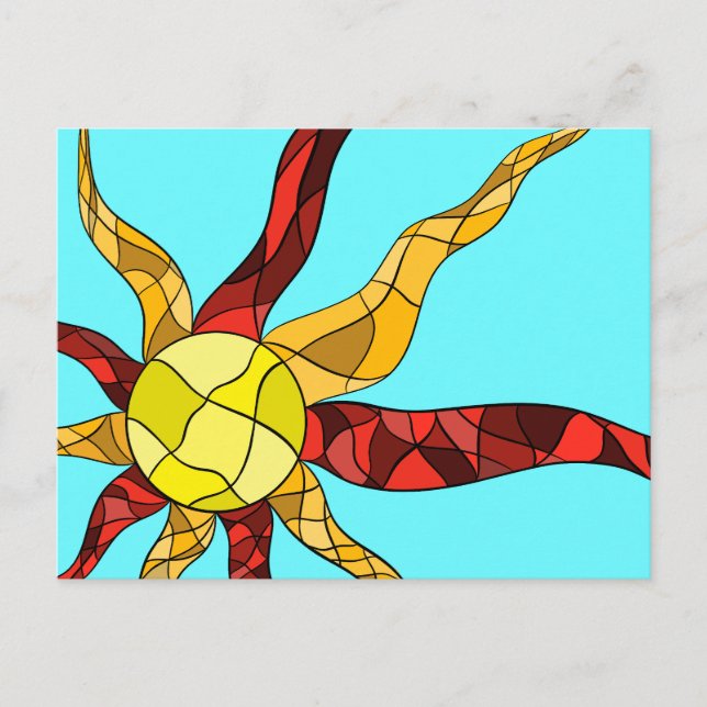 Colourful sun postcard (Front)