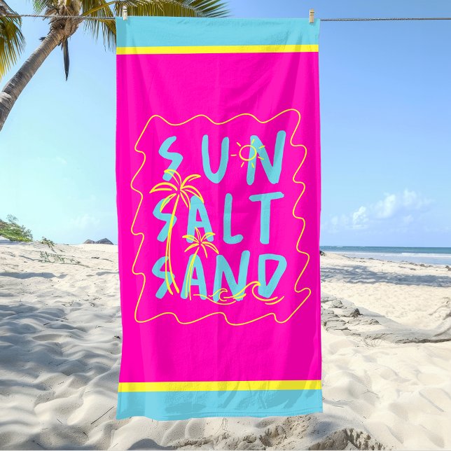 Colourful Sun Sand Salt  Beach Towel (Creator Uploaded)