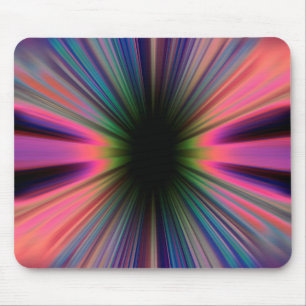 Colourful sunburst rays mouse pad
