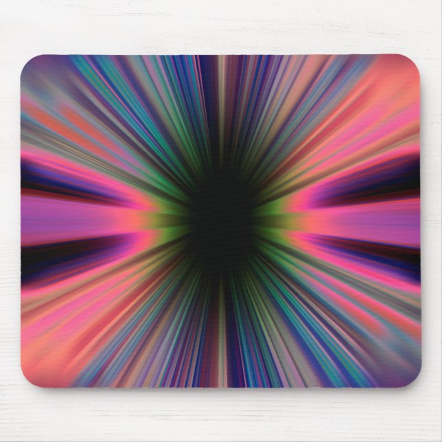 Colourful sunburst rays mouse pad (Front)