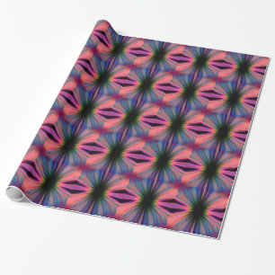 Colourful sunburst rays wrapping paper