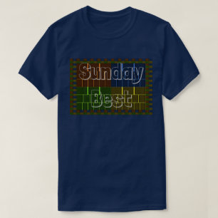 Colourful Sunday Best Chequered pattern Wall canva T-Shirt