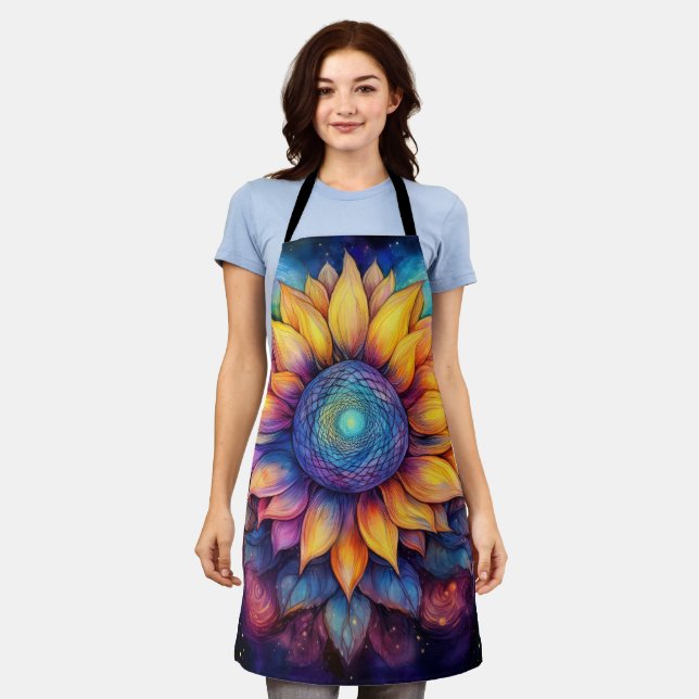 Colourful Sunflower Apron (Worn)