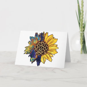 Colourful Sunflower Blank  Card
