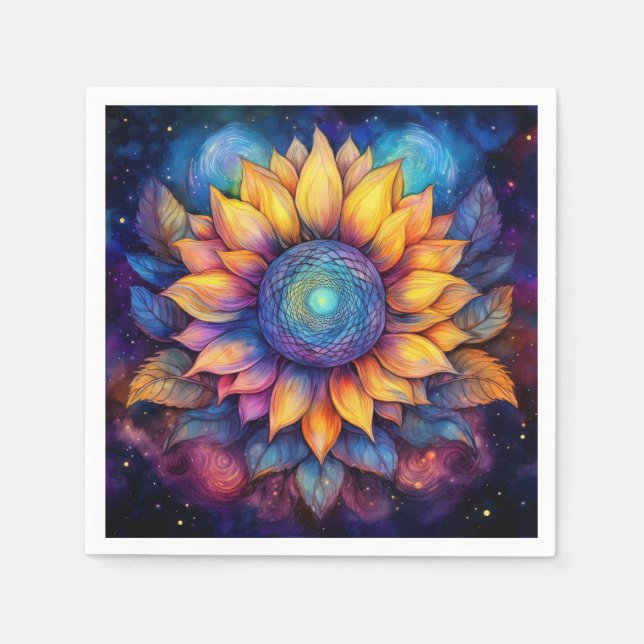 Colourful Sunflower Napkin (Front)