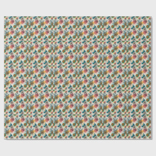 Colourful Sunflower Paint Splatter Artwork Pattern Wrapping Paper