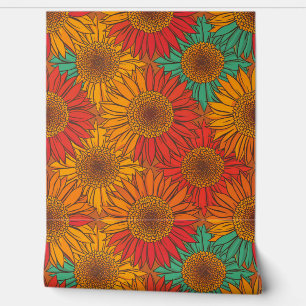 Colourful Sunflower Wall Art Design