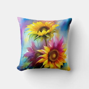 Colourful Sunflowers Cushion