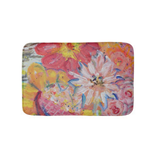 Colourful Suns by Lydia's Art Sangria Bath Mat