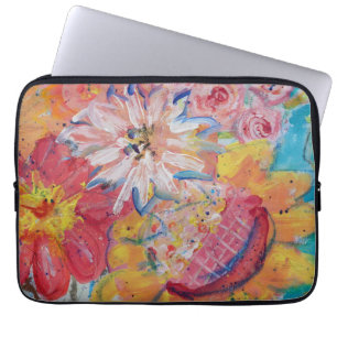 Colourful Suns by Lydia's Art Sangria Laptop Sleeve