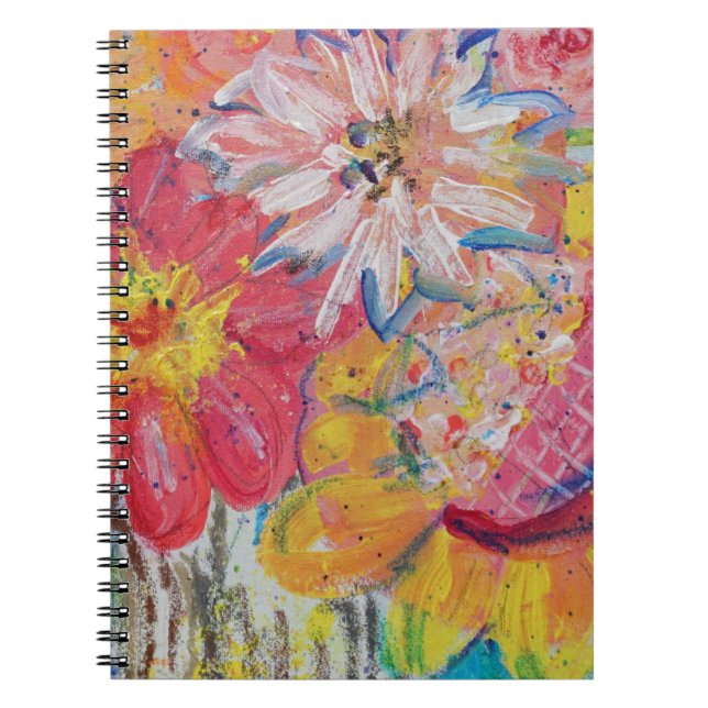 Colourful Suns by Lydia's Art Sangria Notebook (Front)