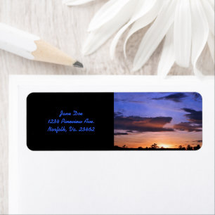 Colourful Sunset by Shirley Taylor Return Address Label