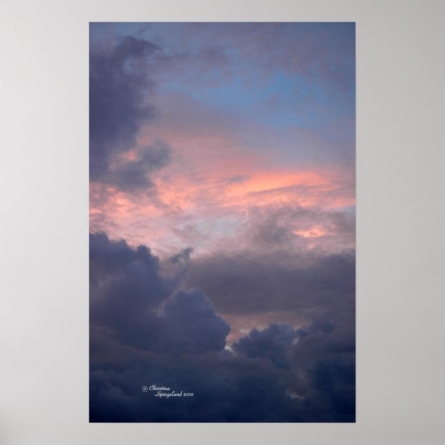 Colourful sunset clouds Poster (Front)