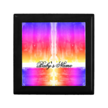 Colourful Sunset Colours Wooden Jewellery Keepsake