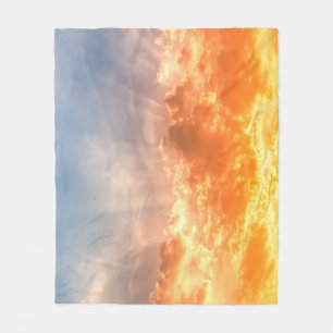 Colourful sunset: fiery sky twilight. fleece blanket