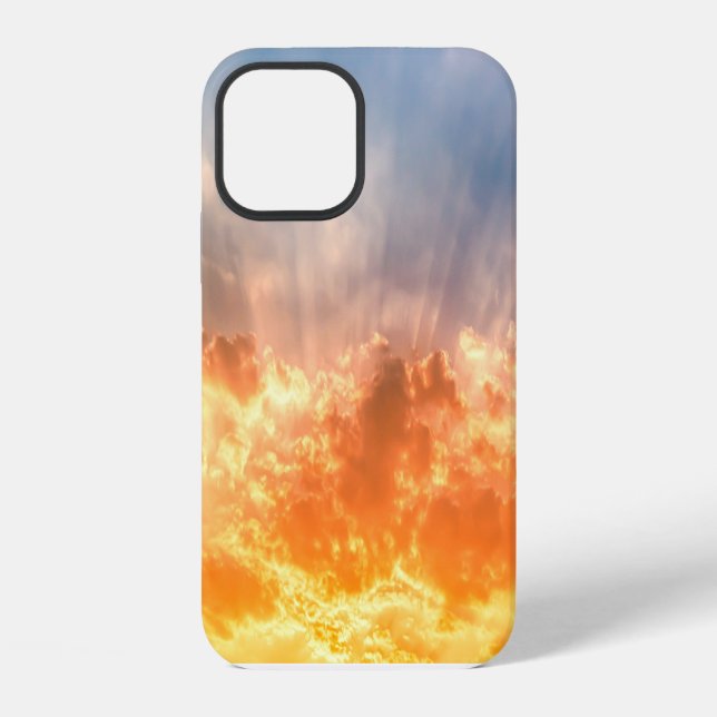 Colourful sunset: fiery sky twilight. iPhone case (Back)