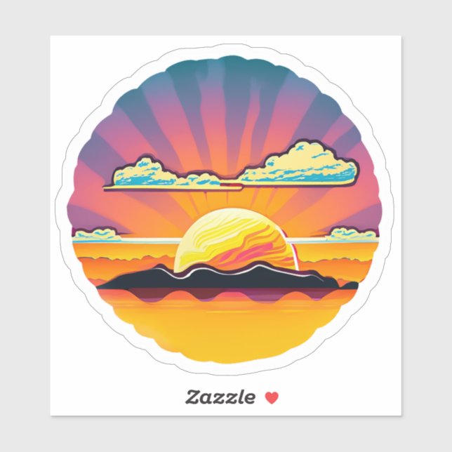 Colourful Sunset in Shell (Sheet)