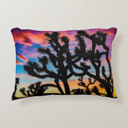 Colourful Sunset Joshua Tree Pillow