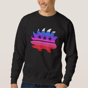 Colourful Sunset Libertarian Porcupine Cool Stylis Sweatshirt