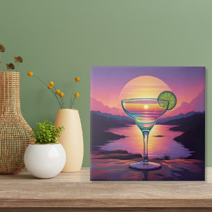 Colourful Sunset Margarita Ceramic Tile