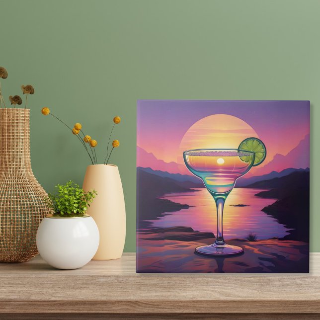 Colourful Sunset Margarita  Ceramic Tile (Creator Uploaded)