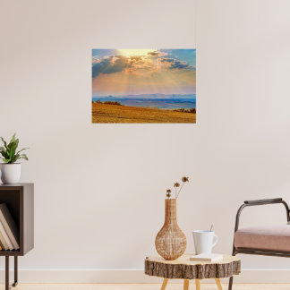 Colourful Sunset Over Central Bohemian Highlands Poster