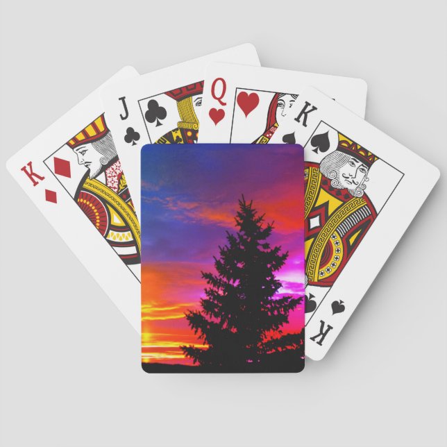 Colourful Sunset Playing Cards (Back)