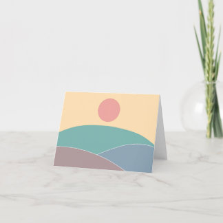 Colourful sunset thank you card