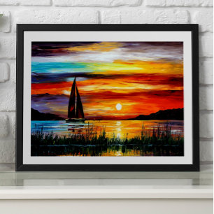 Colourful Sunset vibrant sunrise  Poster