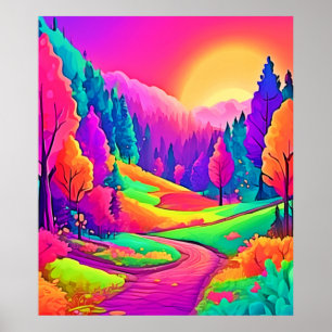 Colourful Sunset View Poster