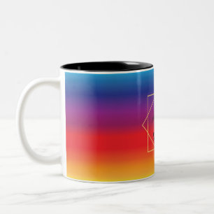 colourful sunset with motivational quote Two-Tone coffee mug