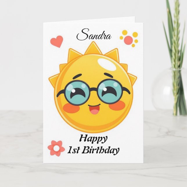 Colourful  Sunshine Happy Birthday Card (Front)