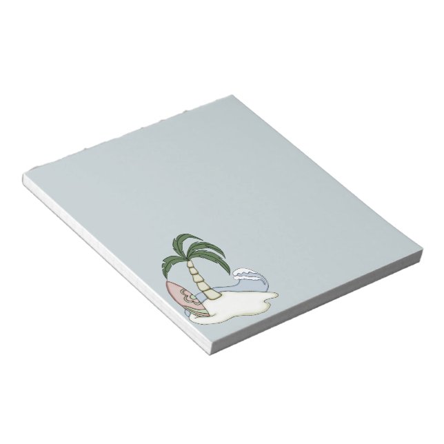 Colourful Surfboard Island 4 Notepad (Angled)
