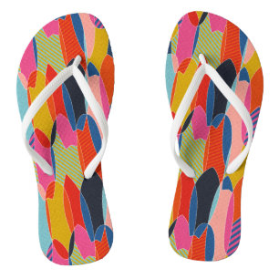 Colourful surfboards thongs