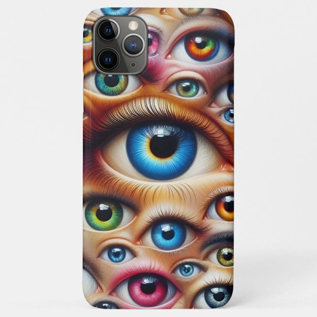 Colourful Surreal Eyes iPhone Case (Back)