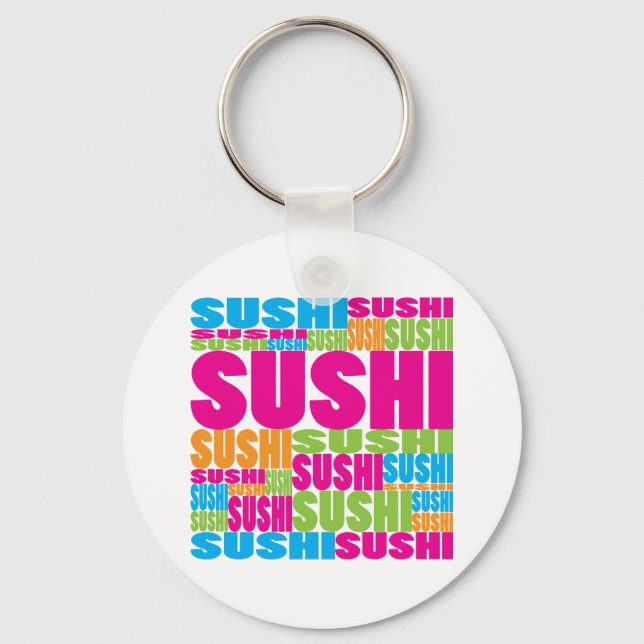 Colourful Sushi Key Ring (Front)