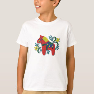 Colourful Swedish Dala Horse T-Shirt
