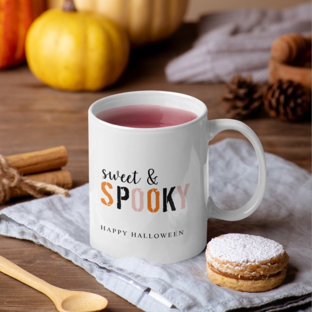 Colourful Sweet And Spooky | Happy Halloween  Coffee Mug (Creator Uploaded)