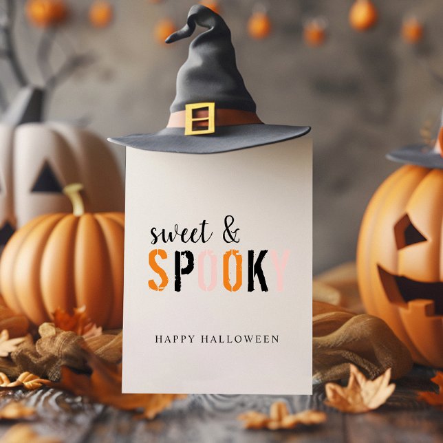 Colourful Sweet And Spooky | Happy Halloween  Holiday Card (Creator Uploaded)