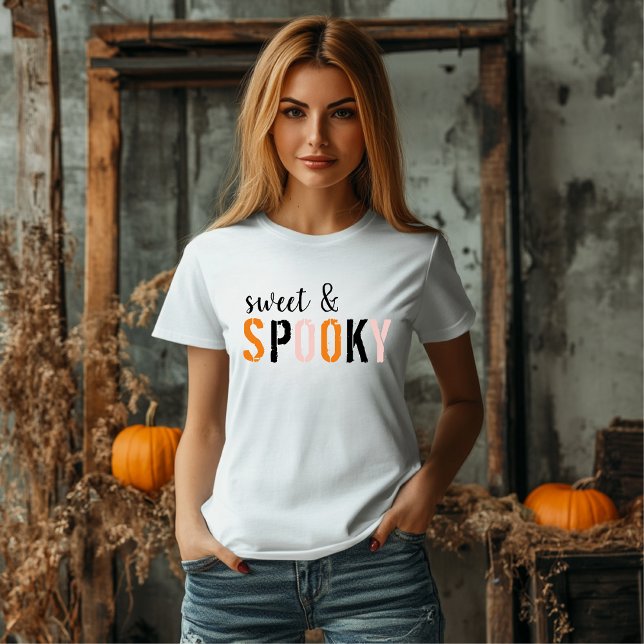 Colourful Sweet And Spooky | Happy Halloween  T-Shirt (Creator Uploaded)