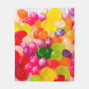 Colourful Sweet Candies Food Lollipop Fleece Blanket
