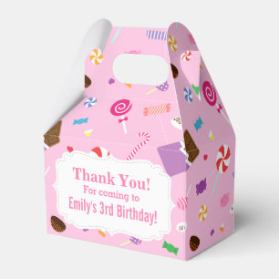Colourful Sweet Candy Pink Pattern Party Favour Bo Box