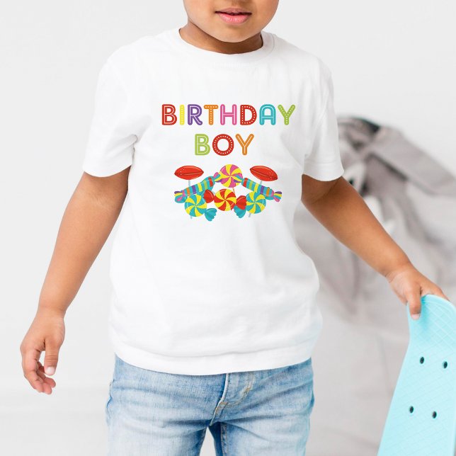 Colourful Sweet Fun Candy Birthday Boy Toddler T-Shirt (Colorful Sweet Fun Candy Birthday Boy Toddler T-shirt )