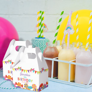 Colourful Sweet Fun Candy Theme Birthday Party Favour Box